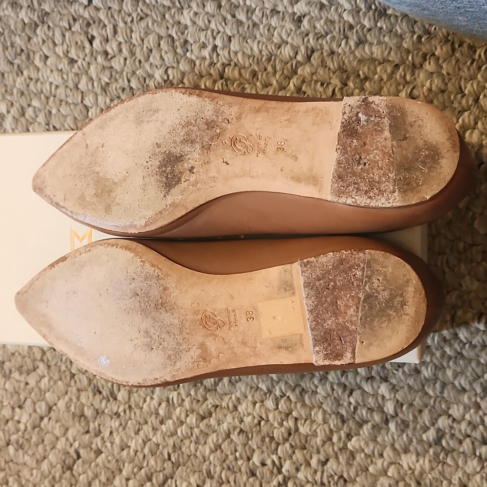 M.GEMI Fortuna Leather Flats Sz 38 - Picture 5 of 10